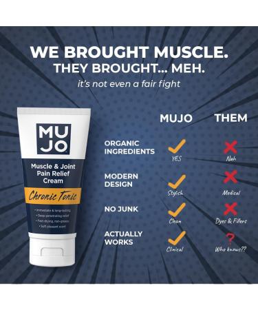 MUJO Chronic Tonic Muscle & Joint Pain Relief Cream - Fast-Acting Long-Lasting Organic Ingredients - Deep Penetrating for Arthritis/Sprains - 3 fl oz 1 - Buy Online on GoSupps.com