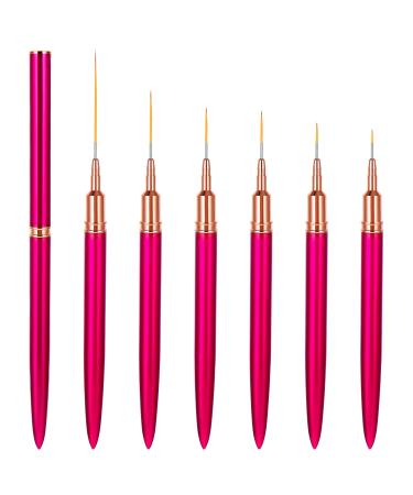 6 Pcs Nail Liner Brush Set - Detail Thin Brushes for Nail Art Acrylic Painting & Design | Fine Dotting Tools (Sizes 5/7/9/11/15/25mm - Buy Online on GoSupps.com