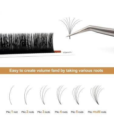 Qwaszx 0.05/D Curl Eyelash Extension Fan - 8-15mm Mixed Length - Convenient Flowering Eyelashes - Buy Online on GoSupps.com