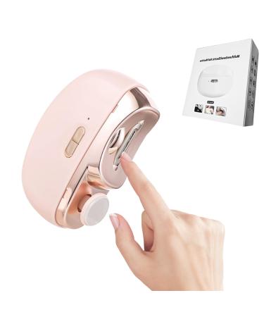 Electrical nail clipper automatic nail clipper electric nail clipper USB electric nail cutters for seniors adults (pink)