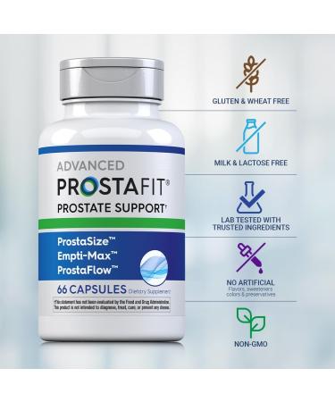 Piping Rock ProstaFit Advanced Prostate Support* | Health Supplement for Men | Herbal Complex with Saw Palmetto Pumpkin Seed Zinc Plus Stinging Nettle Extract | 66 Capsules | Laboratory Tested - Buy Online on GoSupps.com