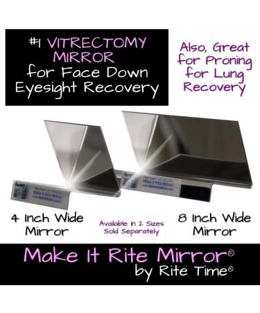 8-Inch Wide 2-Way Make It Rite Mirror for Face Down Vitrectomy and Proning Lung Recovery | Easy TV Viewing | Invented 1994 - Buy Online on GoSupps.com