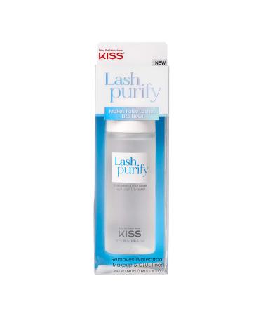 KISS Lash Purify Eye Makeup Remover and Lash Cleanser 3-in-1 Formula False Eyelash Remover Suitable for Sensitive Skin Net Wt. 50 ml (1.69 US fl. oz.)
