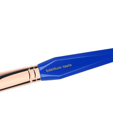 Bdellium Tools Golden Triangle 985 Duo Fibre Powder Makeup Brush - Vegan Soft Synthetic Fiber for Lightweight Application - Blue 1pc - Buy Online on GoSupps.com
