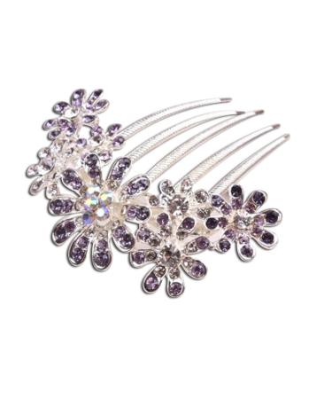 DOITOOL Tiara Hair Accessories Bridal Hair Comb Women Hair Comb Flower Hair Comb Wedding Women Hair Clip Rhinestones
