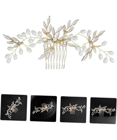 FRCOLOR 1 Pc Comb Rhinestone Tiara Macrame Decor Wedding Bridal Hair Clips Flower Bridal Headpiece Bridal Headbands Rhinestone Headband Leaf Decor Fashion Hairpin Alloy Bride Jewelry Pearl - Buy Online on GoSupps.com