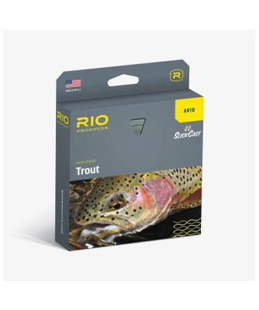 RIO Products Avid Series Trout Fly Line, Slickcast Freshwater Fly Fishing Line for Trout, Floating WF5F Avid Gold