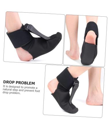 NOLITOY Foot Support for Drop Foot & Sprain - Adjustable AFO Fabric Protector for Men & Women - 36.5x13cm Black - Buy Online on GoSupps.com