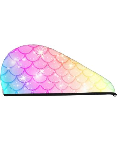 Fish Scale Microfiber Hair Towel - Ultra Absorbent Coral Velvet Wrap for All Hair Types - Quick Dry Hair Cap for Women - Buy Online on GoSupps.com