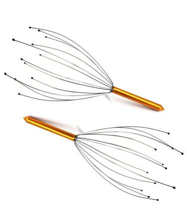 2x Head Massager Set Gold Head Scratcher Head Claw Head Massage Scratcher Claw