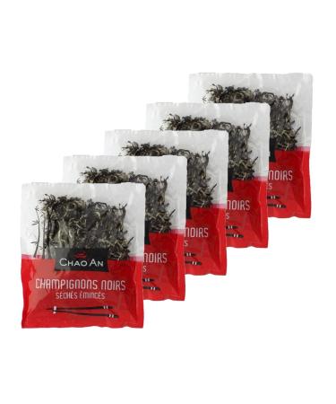 Chao'an Chao'an Lot 5x Sliced Dried Black Mushrooms - 80g Bag