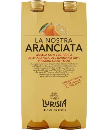 Lurisia Aranciata Pack of 24 275 ml glass bottles for soft drinks made with Italian orange juice and Apulian orange extract mild taste - Buy Online on GoSupps.com