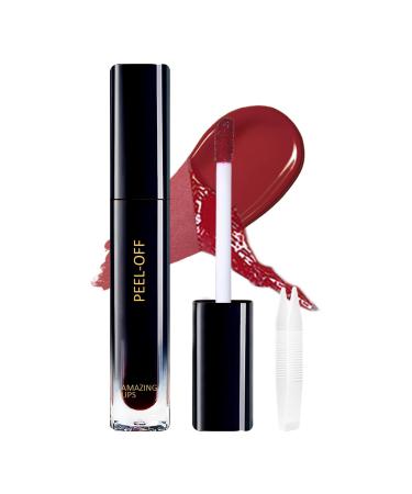 Peel Off Lip Liner Stain Peel Off Lip Stain with Matte Finish Peel Off Mask Tint Waterproof Long Lasting Transfer Proof Red Lip Tint Highly Pigmented Color 05