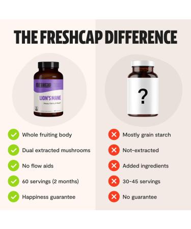 FreshCap Mushrooms Brain and Body Bundle (Capsules) - Lion's Mane Mushroom and Turkey Tail Mushroom Supplement Capsules - Buy Online on GoSupps.com