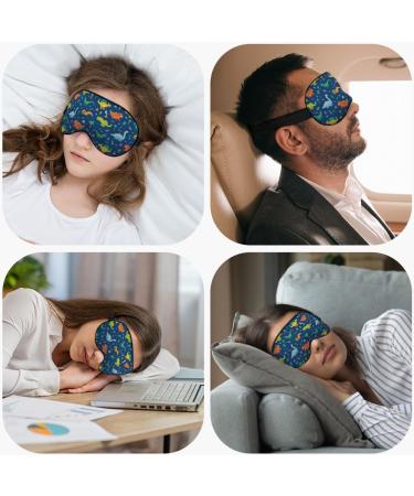 Shop Cute Cartoon Dinosaur Eye Mask - Silky Soft Sleep Masks for Travel | Animal Shading Blindfold for Men & Women - Buy Online on GoSupps.com