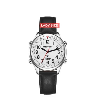 Hearkent Atomic British English speaking watch for the blind or visually impaired or visually impaired person man and woman size silver black woman - Buy Online on GoSupps.com