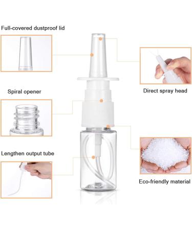 FOMIYES 10ml White Empty Plastic Nasal Spray Bottles Pump Sprayer Mist Nose Spray Refillable Bottle for Saline Water Wash Applications Pack of 20 Pump Bottles - Buy Online on GoSupps.com