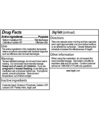 Homeopathic Medicine for Vaginal Odor & Discharge Relief - 60 Caps for Vaginosis Treatment - Buy Online on GoSupps.com