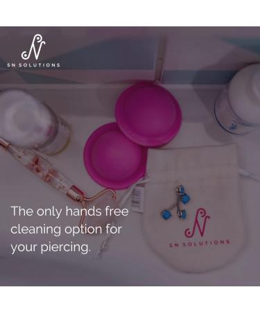 Nipple Piercing Cleaner & Aftercare Kit - Saline Solution Spray for Women | Nipple Piercing Hygiene (Blue - Buy Online on GoSupps.com