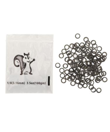 Orthodontic rubber band 500 pieces 1/8 inch orthodontic rubber band Professional portable braces tooth gaps (black)