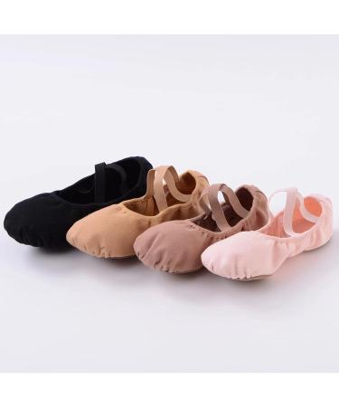 Shop Bothevin Ballet Shoes - Leather Sole & Lycra Training Slabs for Kids & Adults Sizes 23-44 EU Black - Buy Online on GoSupps.com