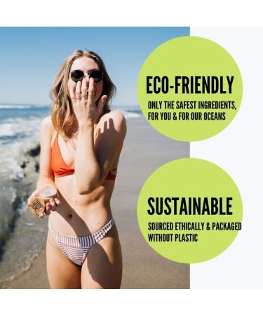 SurfDurt Organic Reef Safe Sunscreen SPF 30 - Water Resistant - Eco-Friendly - 2oz Bamboo Container - Made in USA - Buy Online on GoSupps.com
