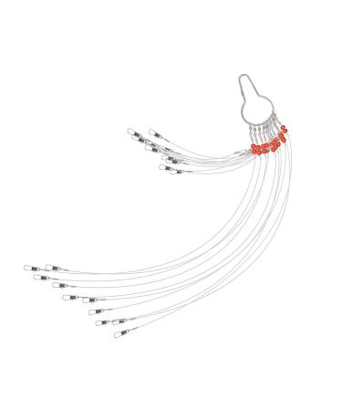 ZASIE Fishing Leaders- Freshwater/Saltwater Fishing Leaders, 10 Pcs Wire Leaders with Swivels and Snaps, 90 Lbs Fishing Rigs Wire Leader Trace with Snaps 16" Nylon Wire, 1 Arm