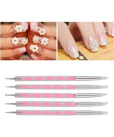 DIY Nail Art Dotting Pen Acrylic Handle Soft Dual Ended Manicure Dotting Pen Non Corrosive for Home for Nail Salon(pink) - Buy Online on GoSupps.com