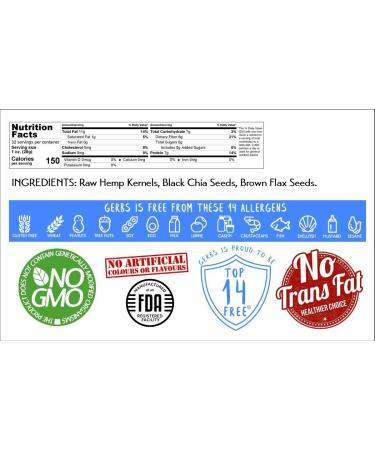 GERBS 3 Seed Snack Mix 32oz - Top Allergy-Free, Non-GMO, Vegan, Keto & Paleo Friendly - Buy Online on GoSupps.com