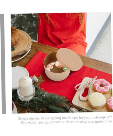 Alipis Box Dessert Containers with Lids Holder Perfume Carton Light Brown 12.5x12.5cm - Buy Online on GoSupps.com