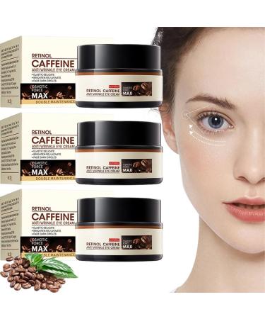 Sadoer moisturizing retinol-caffeine-anti-fold cream anti-wrinkle eye cream against dark circles and swollen eyes reduction in fine lines and more moisture (3PCs)