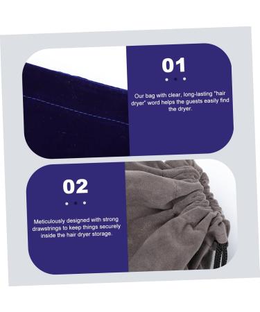 Baluue 6 Pcs Storage Bag Hair Dryer Pouch Travel Jewelry Bag Curl Hair Dryer Hair Dryer Dust Bag Velvet - Buy Online on GoSupps.com