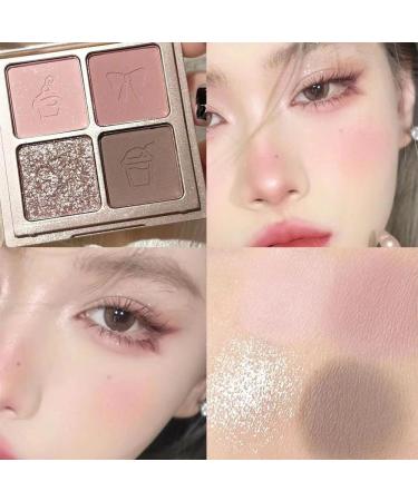 Eyeshadow Velvety Pigmented Blendable Matte Metallic & Shimmer Finishes Creamy Formula Four Way Quad Eye Shadow Palette (1)
