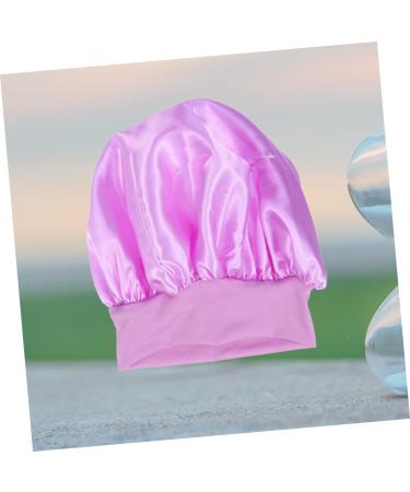 Silk Curly Hair Sleep Cap for Women - Purple | Elastic Night Bonnet Hat - Buy Online on GoSupps.com