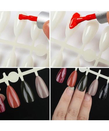 120pcs Oval Shape Stiletto Fake Nail Tips for Practice Hand Display - Natural - Buy Online on GoSupps.com
