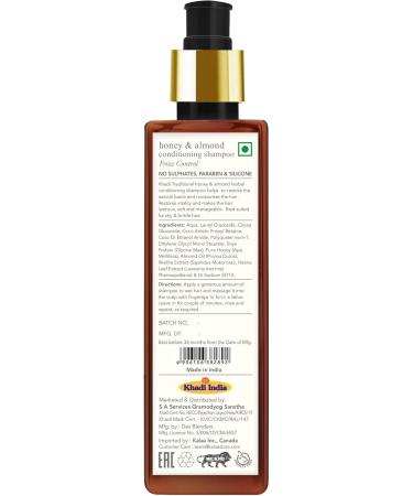 Khadi Traditional Honey and Almond Conditioning Shampoo Honey 200 ml (Pack of 1) - Buy Online on GoSupps.com