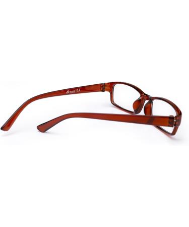 4sold Slim Retro Reading Glasses - Black & Dark Brown (+1.5 to +4.0) | Stylish & Lightweight Eyewear for All Ages - Buy Online on GoSupps.com