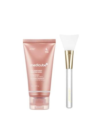 medicube Collagen Night Wrapping Peel Off Facial Mask with Jelly Brush