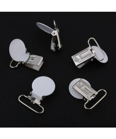 McDsaj 25mm Nipple Clip | Durable Round Loop Print Button | DIY Pacifier Holder & Bib Clips (White) | International Shipping - Buy Online on GoSupps.com