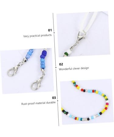 Clispeed 2 PC Adjustable Glasses Mask Chain Holder | Eyewear Band for Face Cover Sunglasses & Reading Glasses | 50cm Bead Chain Strap - Buy Online on GoSupps.com
