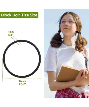 Shynek 150Pcs Black Small Hair Ties (4mm) - Bulk Elastic Hair Bands - Buy Online on GoSupps.com