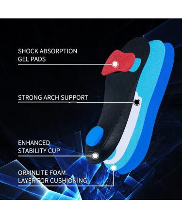 Walkomfy Plantar Fasciitis Insoles- Arch Support Orthotic Inserts for All-Day Comfort - Extra Support for Running & Standing - Heel Pain Relief - Men's 5-5.5 / Women's 7 - Buy Online on GoSupps.com
