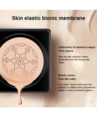 PICKX Mushroom Head Air Cushion CC Cream Concealer Full Coverage Foundation Moisturizing Concealer Makeup Base Lasting Brightening Liquid Foundation for All Skin Even Skin Tone (B-natural) 1 g (Pack of 1) B-natural - Buy Online on GoSupps.com