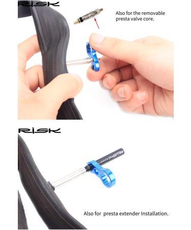 Bike Bicycle Tubeless Presta Valve Extender Extension Pack (2pcs) 45mm & 80mm - Removable Core Wrench Included - Buy Online on GoSupps.com