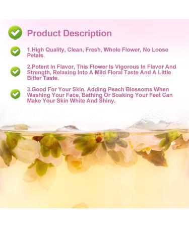 Plant Gift Dried Peach Blossom 40g/1.41oz Peach Flower Organic Dried Peaches Flower for Tea Herbal Floral DIY Craft - Buy Online on GoSupps.com