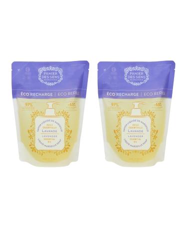 Panier des Sens Marseille Liquid Soap Refill Bag Lavender 2 pcs. - Made in France - 2x500ml Soap Refill Bag