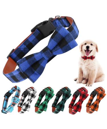 Asvin dog collar with dogs fleet removable dog collar personalized dog collar velvety dog collar adjustable dog collar for dogs Small medium large dogs (L deep blue) l deep blue