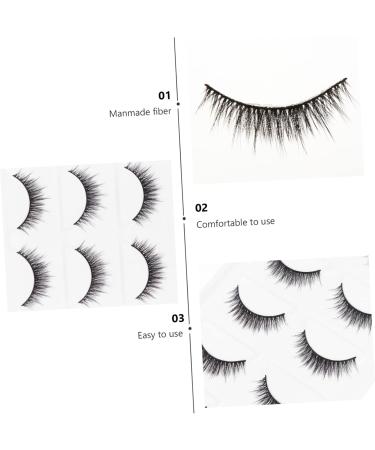 minkissy 15 Pairs Short False Eyelashes Handmade Eyelashes Thick Cross Eyelashes Glue False Lashes Fiber Makeup Eyelashes Fluffy Volume Lashes Art Eyelashes Makeup Lash Artificial Extend 3d - Buy Online on GoSupps.com