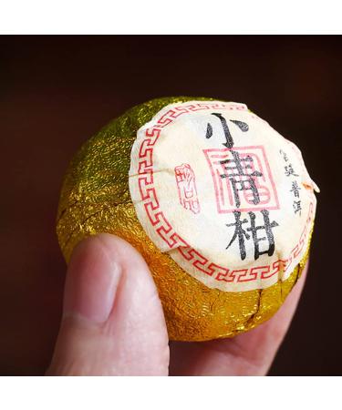250g Small Green Mandarin Orange Pu'er Tea: Pure Citrus Flavor, Mellow Taste | Xinhui Xiaoqing Pu'er Tea - Buy Online on GoSupps.com