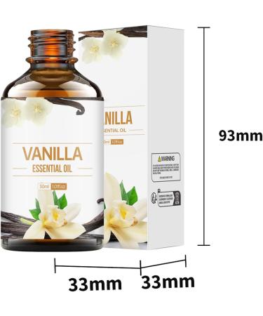 iiniim Pure Vanilla Essential Oil 30ml for Aromatherapy Massage Skin and Hair Care 100% Natural Fragrance Oil Moisturizing Relaxation Home Diffuser and Candle Making White One Size One Size White - Buy Online on GoSupps.com